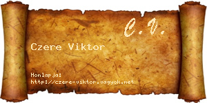 Czere Viktor névjegykártya